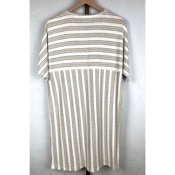 Billy Reid Striped Linen Blend Dress Size XS Beige Quiet Luxury Beach Coastal - Picture 8 of 9